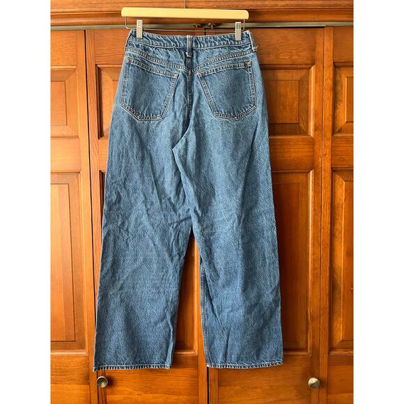 Abercrombie & Fitch Women's Curve Love Mid Rise Straight Leg Jeans Blue SZ 26/8 - Picture 5 of 9